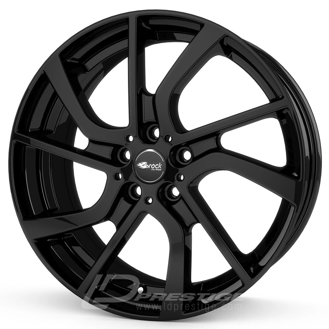 BROCK EB1 5x19 5x112 ET28 CB66 Noir Poli – Image 2