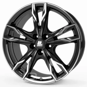 IT WHEELS GINA 7.5x17 5x108 ET42 CB65 Noir Poli