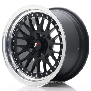 JAPAN RACING JR10 7x15 4x100/4x108 ET30 CB74 Noir Mat Lip Poli