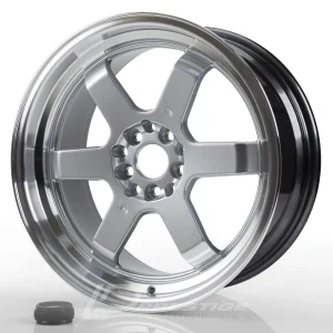 JAPAN RACING JR12 7.5x15 4x100/4x108 ET26 CB73 Hyper Silver