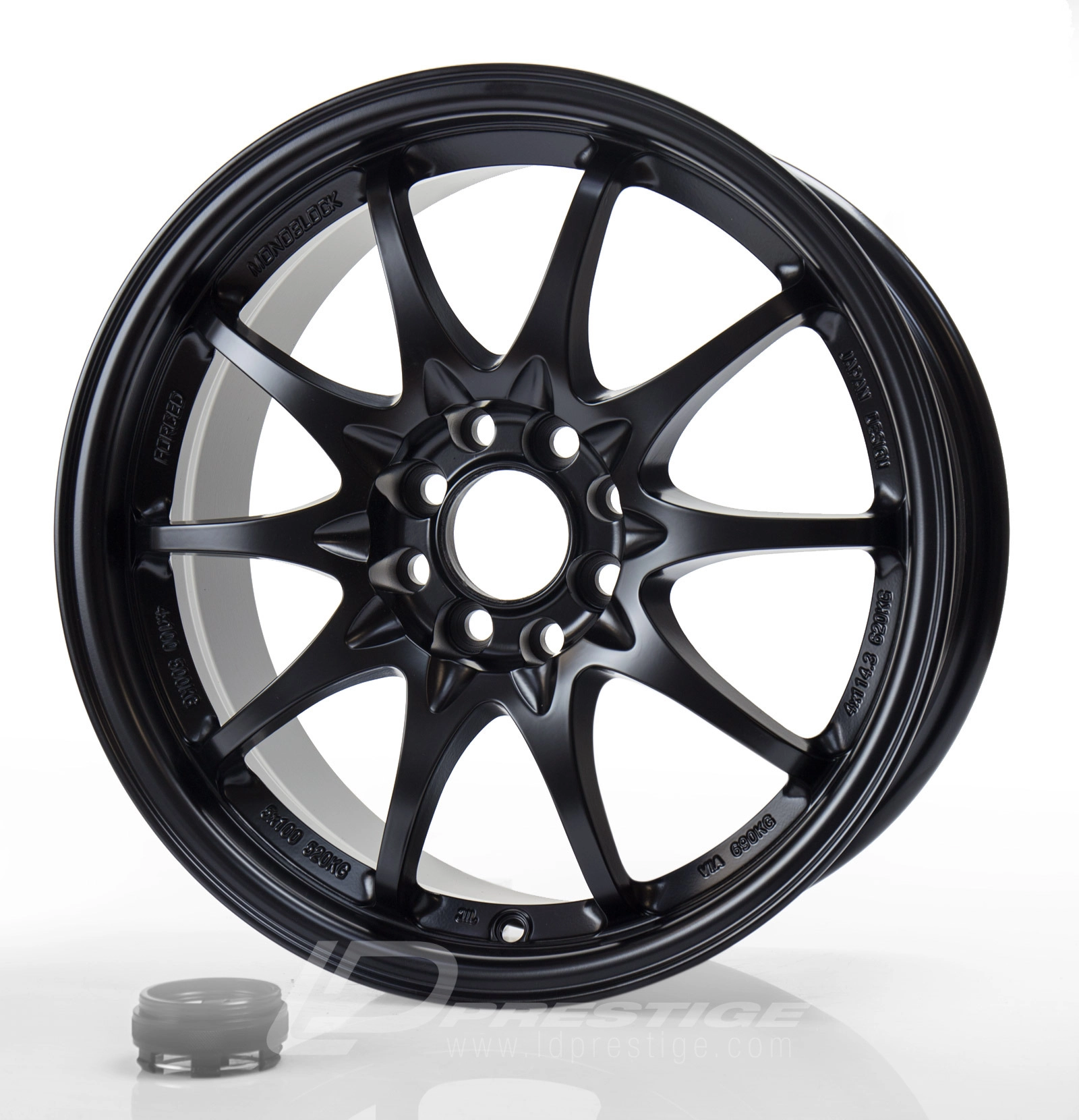 JAPAN RACING JR5 7x15 4x100 ET35 CB73 Noir