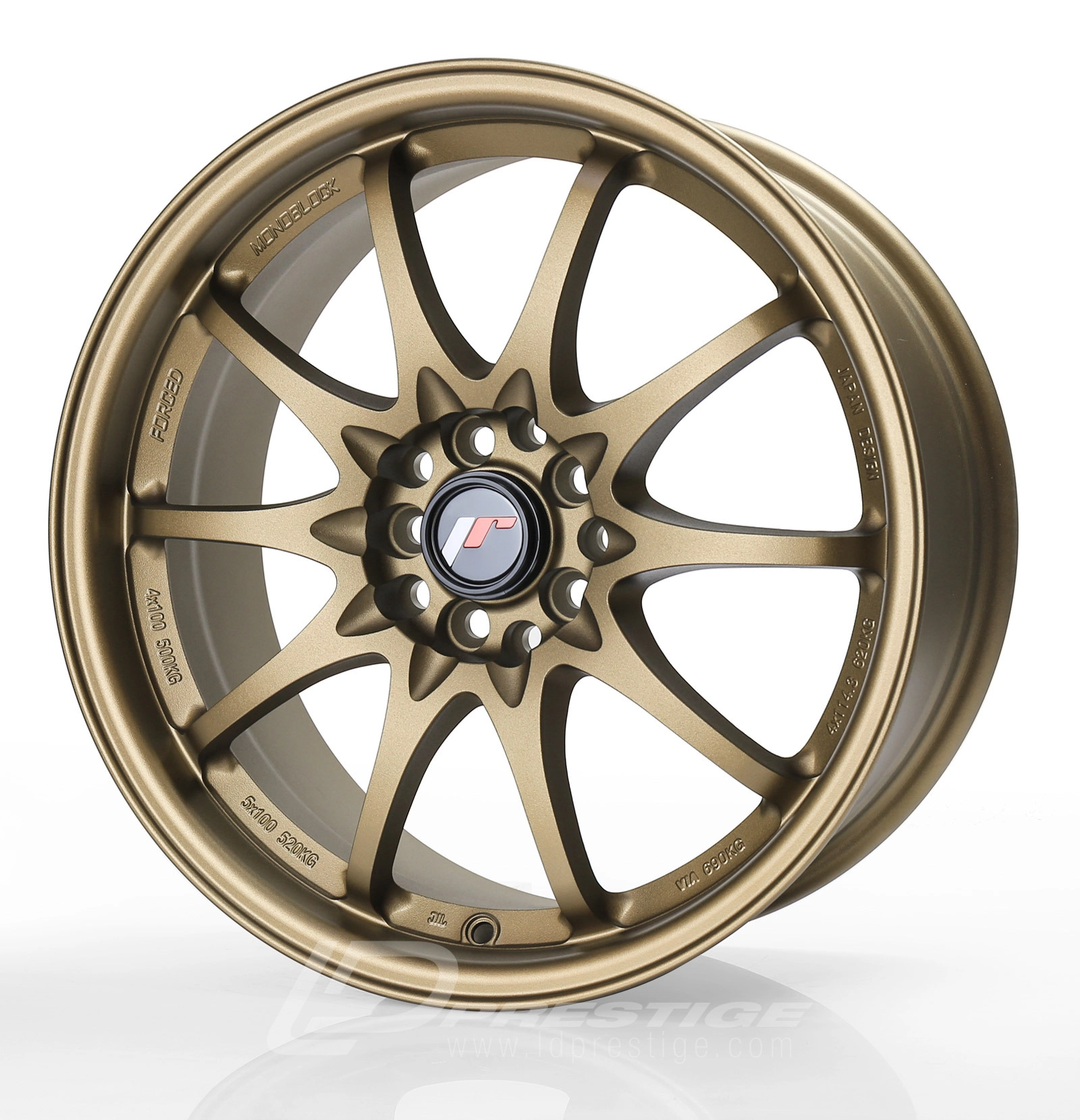 JAPAN RACING JR5 7x15 4x100 ET35 CB73 Noir – Image 2
