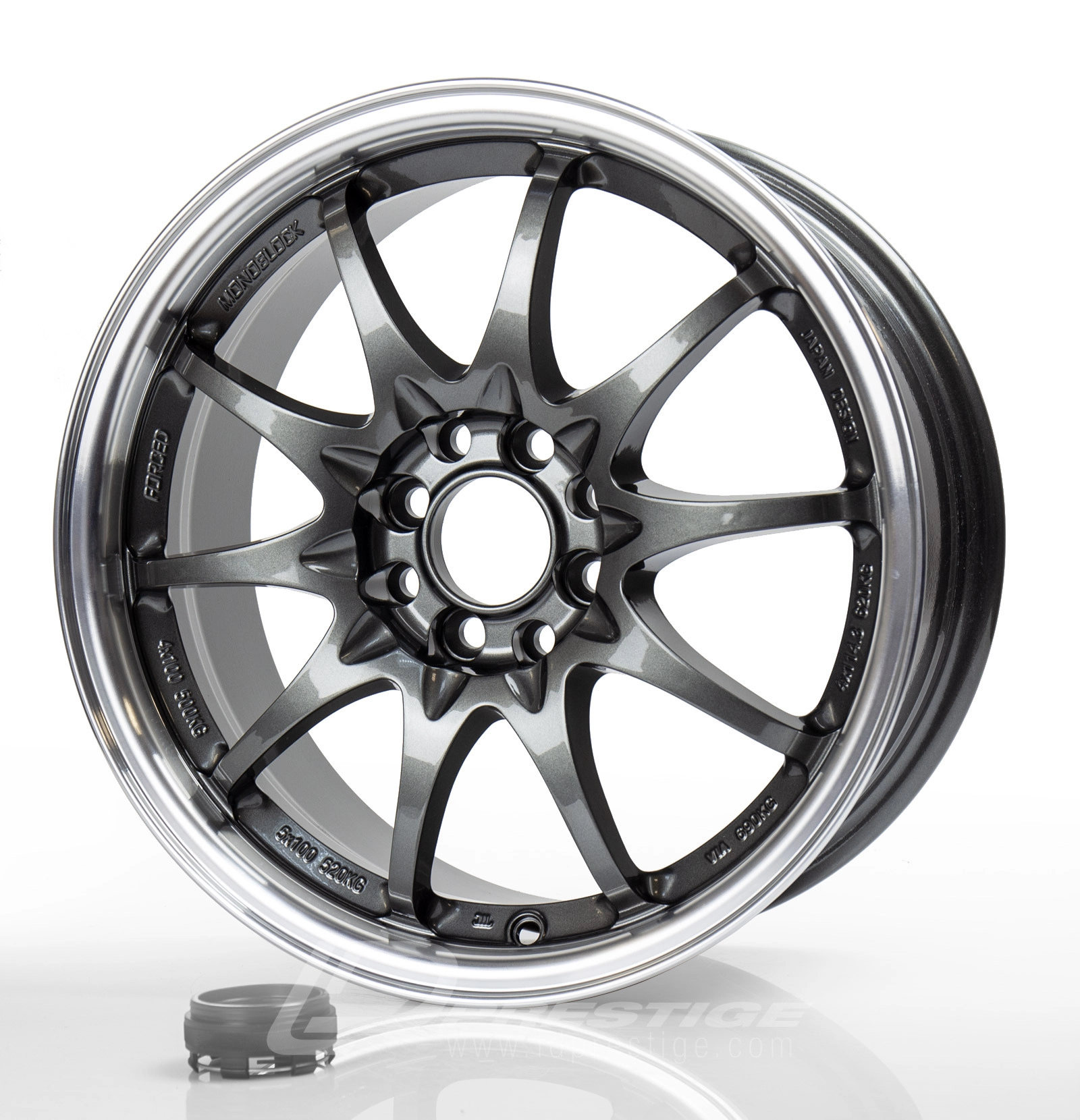 JAPAN RACING JR5 7x15 4x100 ET35 CB73 Noir – Image 4