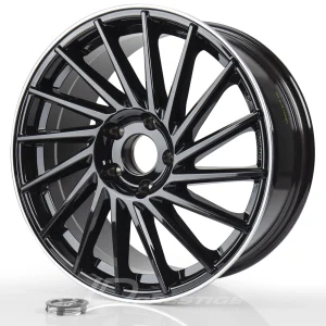 KESKIN KT17 HURRICANE 8x18 5x112 ET45 CB72 Noir Lip Poli
