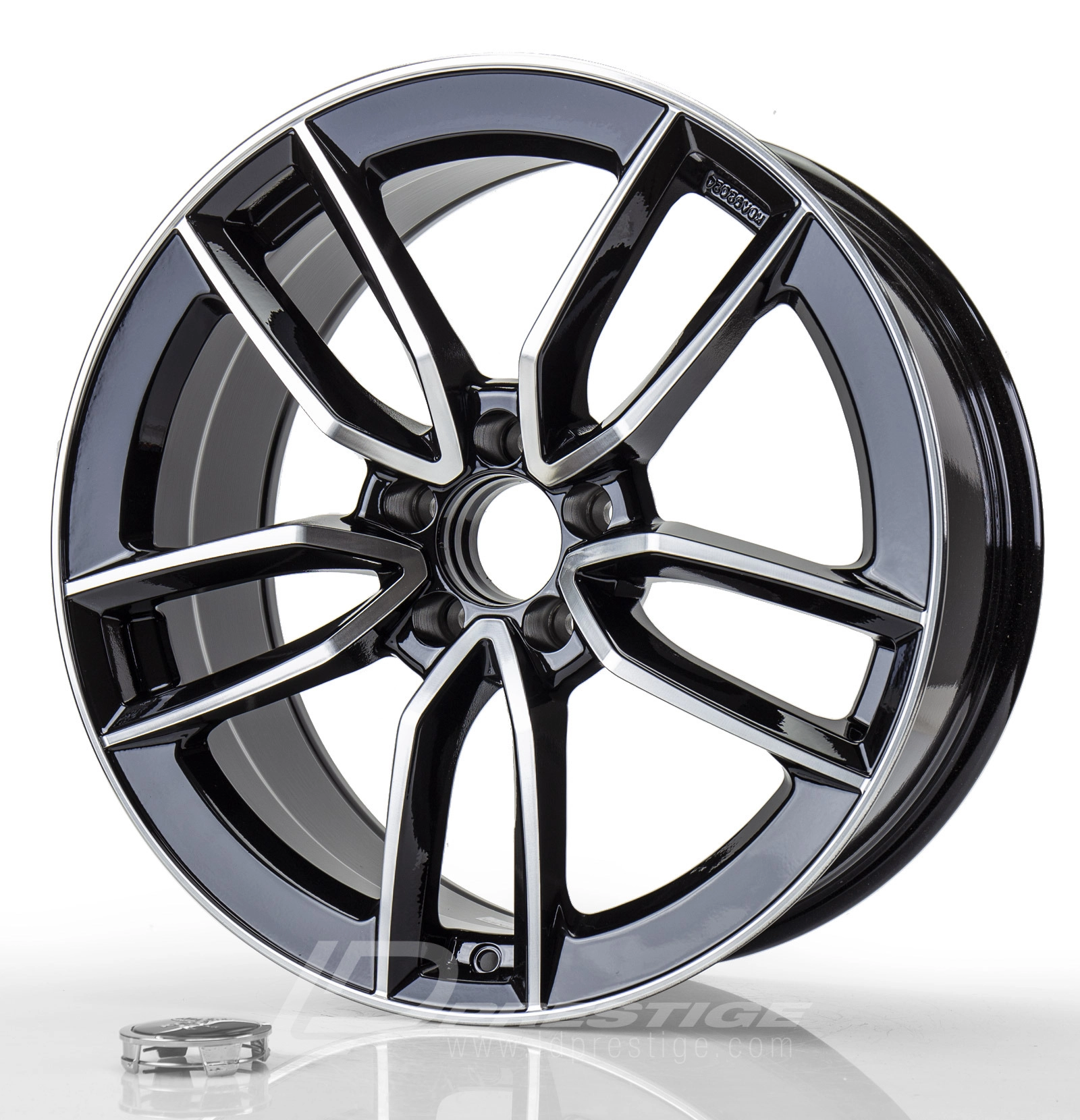 KESKIN KT21 ELEGANT 7.5x17 5x112 ET45 CB66 Noir Mat Lip Poli – Image 2