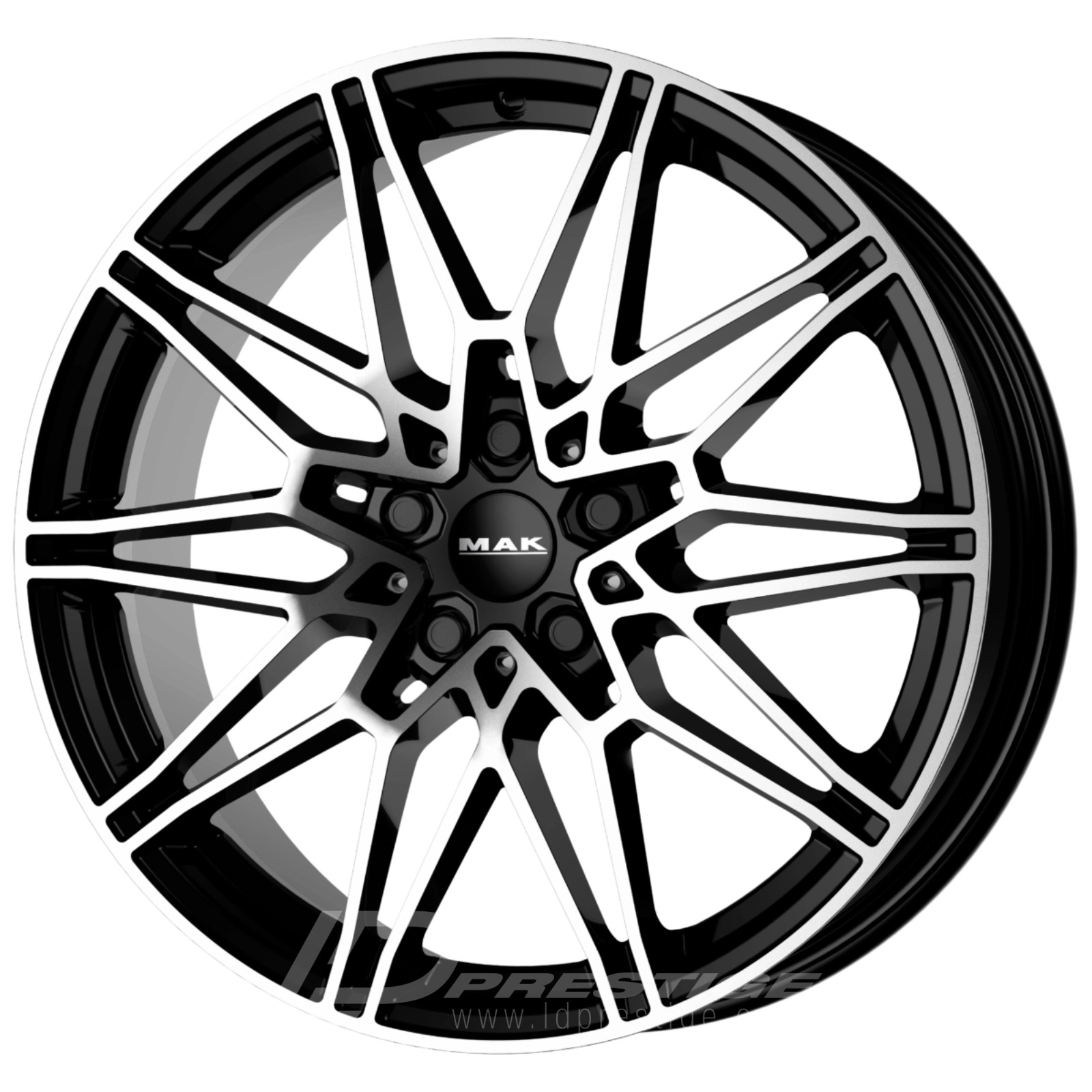 MAK KOENIG 7.5x17 5x112 ET52 CB66 Noir Poli