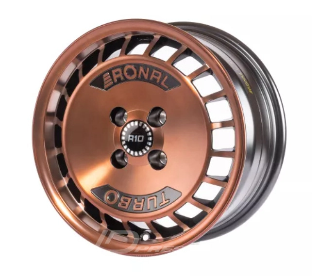 RONAL R10 TURBO 7x15 4x100 ET28 CB68 Noir Cuivre