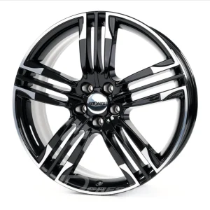RONAL R58 10x22 5x130 ET50 CB71 Noir Lip Poli