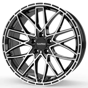 SUPER METAL VANE 8x20 5x120 ET55 CB65 Noir Poli