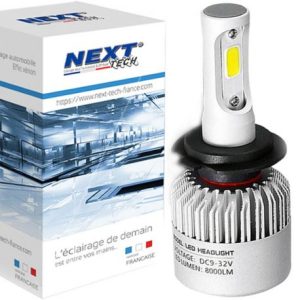Ampoule LED moto ventilée H7 75W Next-Tech