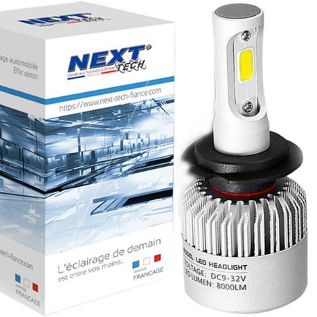 Ampoule LED moto ventilée H7 75W Next-Tech