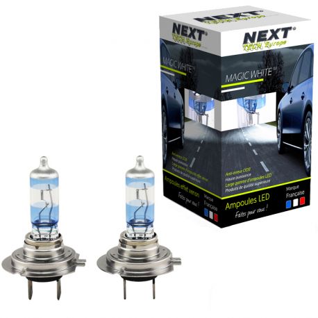 Ampoules effet xenon H7 55W - magic white V2 4500K - Next-Tech®