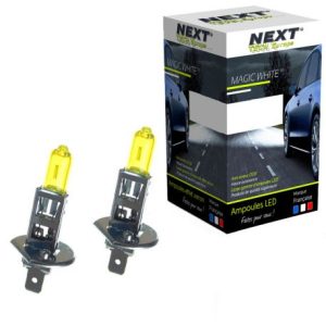 Ampoules effet vintage H1 100W 12V jaunes 2700K look ancien
