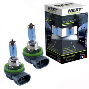 Ampoules H11 100W effet xenon - magic white 5000K - Next-Tech®