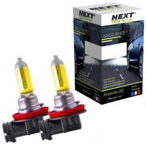 Ampoules effet vintage H11 55W 12V jaunes 2700K look ancien