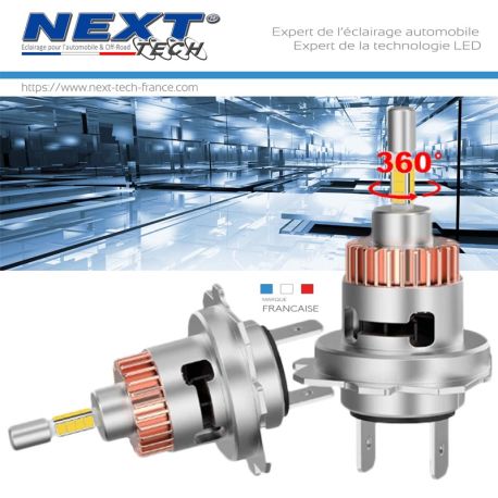 Paire d'ampoules H4 360° LED pour feux lenticulaires