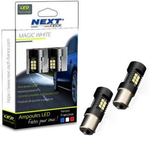 Ampoules P21W LED BA15S canbus 35W feux de jour - blanc