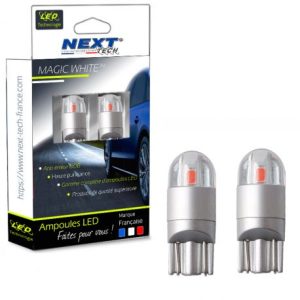 Ampoules T10 LED W5W voiture - auto - moto - rouge