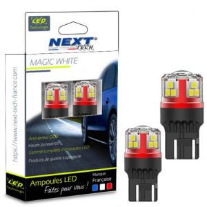 Veilleuses T20 LED W21/5W 7443 Canbus 12-24V Blanc