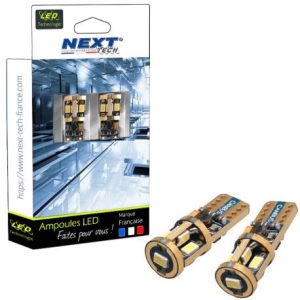 Ampoules veilleuses 12V T10 - W5W LED Canbus anti-erreur ODB - GOLD
