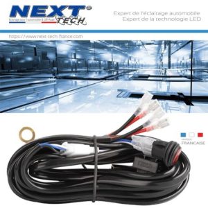 Faisceau de câble double pour alimenter 2 feux LED ou 2 Barres LED