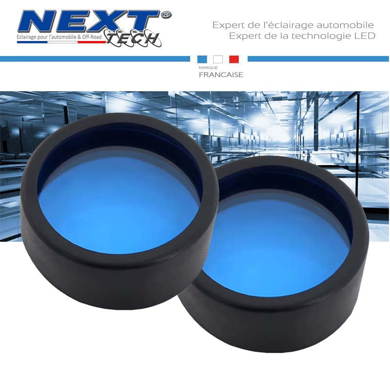Caches de protection bleu 60mm pour phares LED Next-Tech XP4