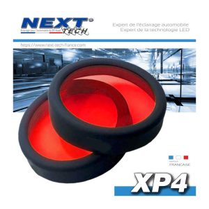 Caches de protection 60mm de couleur rouge phares LED Next-Tech XP4