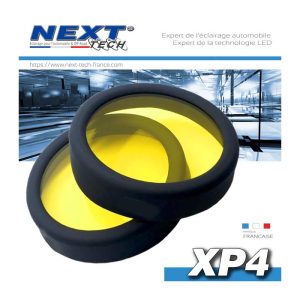 Caches de protection jaune 60mm pour phares LED Next-Tech XP4