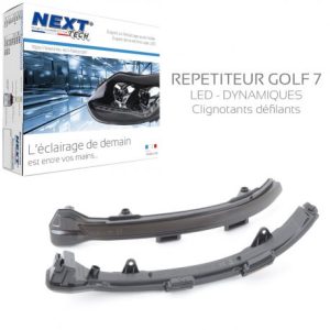 Clignotants Golf 7 rétroviseur LED dynamique défilants