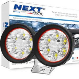 Double optique moto LED phare 90W largeur 160mm