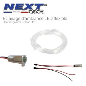 Eclairage habitacle voiture haut de gamme ruban LED 2m flexible Blanc