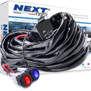 Faisceau de câble double avec interrupteur et relais pour barre LED