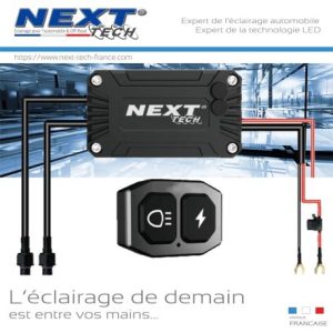 Kit sans fil avec faisceau câble pour feux LED additionnels moto