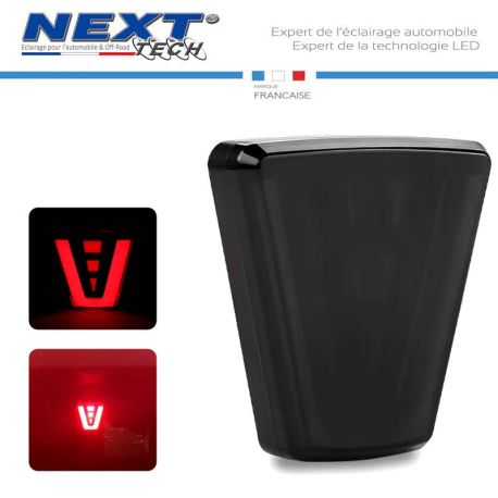 Feu additionnel de stop style F1 à LED - Noir