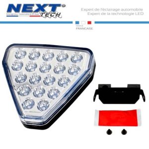 Feu additionnel de stop triangle à LED - blanc
