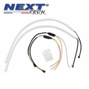 Feu de jour DRL bande flexible DUAL LED blanc et orange clignotant
