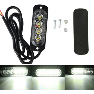 Feu de pénétration signalisation flash 12/24V 12W à 4 LED - Blanc