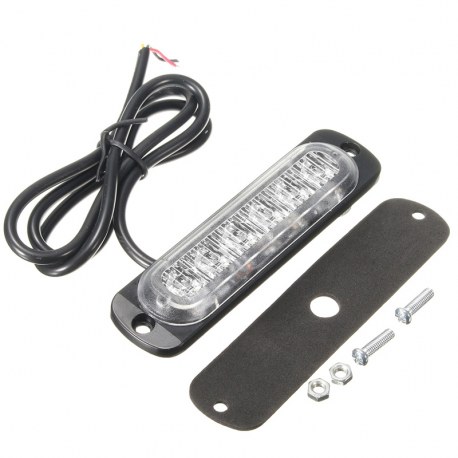 Feu de pénétration 6 LED blanc 112mm pour dépannage 12v / 24v