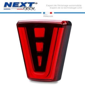 Éclairage additionnel arrière clignotant style F1 triangle rouge 12V