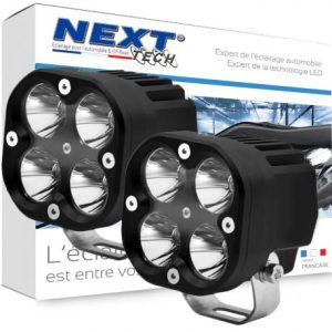 Feux LED moto carrés NT-CX4 12V 50W haut de gamme noir