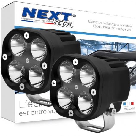 Feux LED moto carrés NT-CX4 12V 50W haut de gamme noir