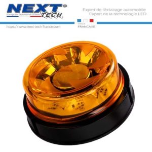 Gyrophare LED rotatif multimodes 12V 24V diamètre 12cm