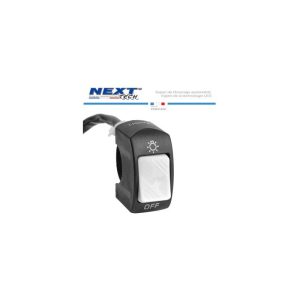 Interrupteur à bascule ON-OFF de couleur gris pour guidon moto et quad