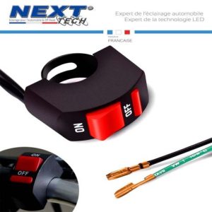 Interrupteur à commande on/off adaptable pour guidon de moto