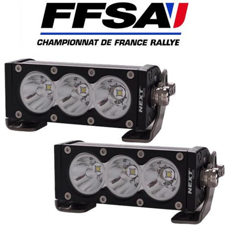 Pack LED Rallye 2x 30W 280mm pour feux de virage homologué FFSA