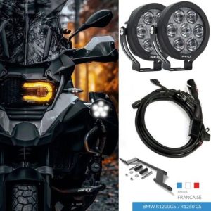 Phares LED additionnels haute puissance pour BMW R1200GS et R1250GS
