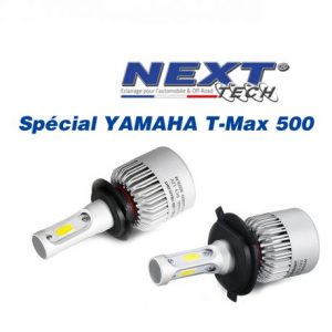 Kit LED tmax 500 Yamaha H7 et H4 75W ventilée - blanc