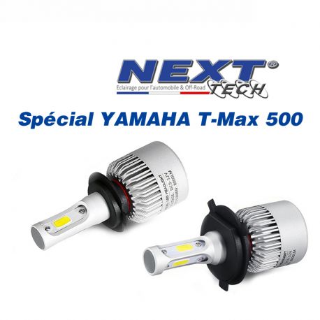 Kit LED tmax 500 Yamaha H7 et H4 75W ventilée - blanc