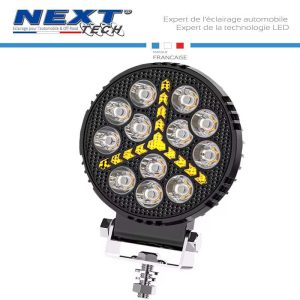 Lampe de travail LED rond 30W avec DRL pour camions, 4x4, engins de chantier