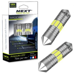 Paire de navettes LED 41mm C10W canbus 360°